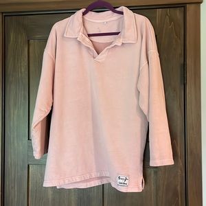 Sloppy Joe by Jackie Harris Collar 02 Diana Tunic Sweatshirt Wild Rose 2